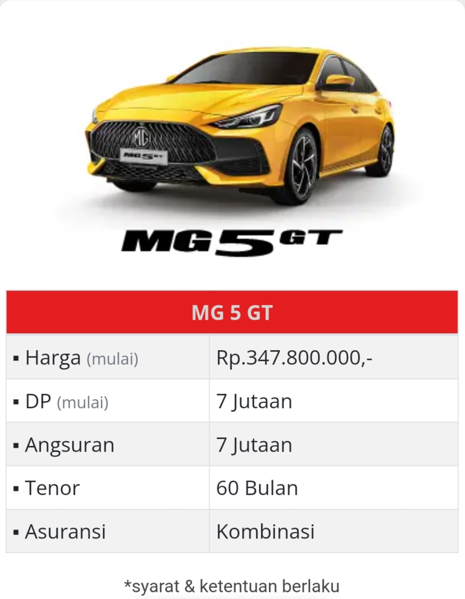 Promo Januari MG 5 GT 2025
